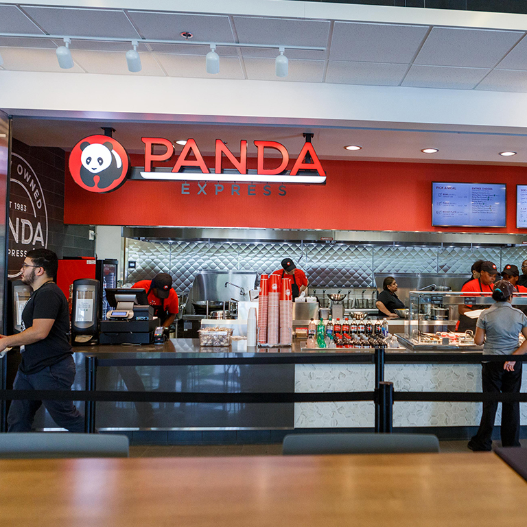 A wide view of Panda Express in the Campus Center.